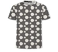 CHSLO Hombre 3D Estampado Camiseta Camiseta Geométrica De Verano Unisex con Estampado Digital 3D, Cuello Redondo, Manga Corta, Holgada, Transpirable, Elástica, Media Manga, Top Deportivo De Gran Tam