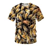 CHSLO Hombre 3D Estampado Camiseta Fotografía De Verano Paisaje Al Aire Libre Perro De Caza Motocicleta Camiseta Unisex con Impresión Digital 3D Cuello Redondo Manga Corta Suelta Elástica Media Mang