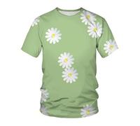 CHSLO Hombre 3D Estampado Camiseta Paisaje Natural De Verano, Camiseta Unisex con Estampado Digital 3D, Cuello Redondo, Camisa Holgada De Media Manga para Hombre, Top De Manga Corta De Gran Tamaño D