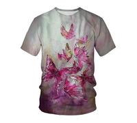 CHSLO Hombre 3D Estampado Camiseta Paisaje Natural De Verano, Camiseta Unisex con Estampado Digital 3D, Cuello Redondo, Camisa Holgada De Media Manga para Hombre, Top De Manga Corta De Gran Tamaño D