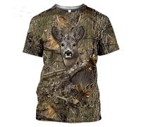 CHSLO Hombre 3D Estampado Camiseta Verano Pájaro Jabalí Selva Animal Unisex Impresión Digital 3D Camiseta Cuello Redondo Manga Corta Suelta Fitness Estiramiento Transpirable Deportes Top De Gran Tam