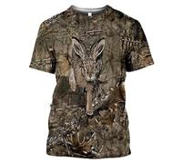 CHSLO Hombre 3D Estampado Camiseta Verano Pájaro Jabalí Selva Animal Unisex Impresión Digital 3D Camiseta Cuello Redondo Manga Corta Suelta Fitness Estiramiento Transpirable Deportes Top De Gran Tam