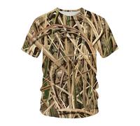 CHSLO Hombre 3D Estampado Camiseta Verano Selva Bosque Caza Unisex 3D Camiseta Impresa Digital Cuello Redondo Manga Corta Suelta Fitness Estiramiento Transpirable Deportes Top De Gran Tamaño