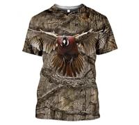 CHSLO Hombre 3D Estampado Camiseta Verano Selva Ciervos Jabalí Animal Unisex Impresión Digital 3D Camiseta Cuello Redondo Hombres Manga Corta Suelta Fitness Estiramiento Transpirable Deportes Top De