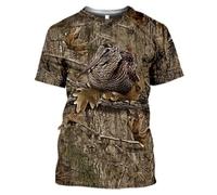 CHSLO Hombre 3D Estampado Camiseta Verano Selva Ciervos Jabalí Animal Unisex Impresión Digital 3D Camiseta Cuello Redondo Hombres Manga Corta Suelta Fitness Estiramiento Transpirable Deportes Top De