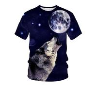 CHSLO Hombre 3D Estampado Camiseta Verano Tigre León Animal Unisex 3D Camiseta Impresa Digital Cuello Redondo Manga Corta Suelta Transpirable Estiramiento Media Manga Deportes Top De Gran Tamaño