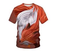 CHSLO Hombre 3D Estampado Camiseta Verano Tigre León Animal Unisex 3D Camiseta Impresa Digital Cuello Redondo Manga Corta Suelta Transpirable Estiramiento Media Manga Deportes Top De Gran Tamaño