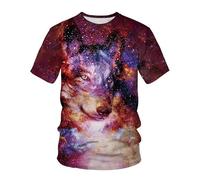 CHSLO Hombre 3D Estampado Camiseta Verano Tigre León Animal Unisex 3D Camiseta Impresa Digital Cuello Redondo Manga Corta Suelta Transpirable Estiramiento Media Manga Deportes Top De Gran Tamaño