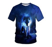 CHSLO Hombre 3D Estampado Camiseta Verano Tigre León Animal Unisex 3D Camiseta Impresa Digital Cuello Redondo Manga Corta Suelta Transpirable Estiramiento Media Manga Deportes Top De Gran Tamaño