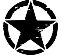 CHSLO Pegatinas de coche Calcomanía de vinilo Pegatina de estrella del ejército para JEEP Wrangler y todos los demás modelos 4x4 Accesorios Decoración