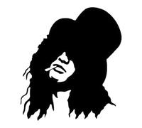 CHSLO Pegatinas para Coches 13,8 cm * 15,5 cm Slash Guns N' Roses Pegatinas de moda Calcomanías Vinilo de estilo de coche Negro/Plata