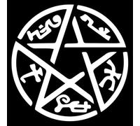 CHSLO Pegatinas para Coches 15.5X15.5CM Supernatural Demon Trap Funny Car Pegatina Calcomanías de vinilo Accesorios