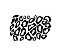 CHSLO Pegatinas para Coches 16CM * 10CM Minimalista Leopardo Cheetah Animal Print Gráfico Para Coche Pegatina Calcomanía Vinilo Negro/Plata