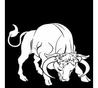 CHSLO Pegatinas para Coches 17,7 CM * 13,4 CM Un Toro Fuerte Decoración Creativa Cuerpo De Vinilo Coche Calcomanía Coche Pegatina Negro/Plata