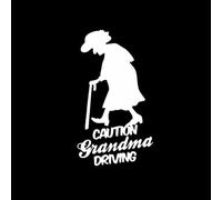 CHSLO Pegatinas para Coches 8.1CM * 14.5CM Divertida Precaución Abuela Conduciendo Vinilo Estilo de Coche Decoración de Calcomanías