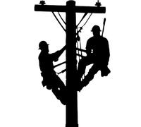 CHSLO Pegatinas para Coches 8,6 cm * 14,4 cm Liniero Liniero Oficial Electricista Poste de Alimentación Diversión Coche Pegatinas Calcomanías Decoración Vinilo Negro/Plateado