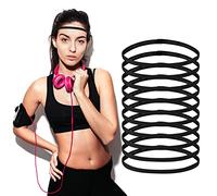 Chstarina 10 Piezas Diadema Deportiva Elásticas Hombre Mujer, Cinta de Pelo Antideslizantes, Bandas de Cabello, Bandas Deportivas para Trotar Correr Fútbol Yoga Entrenamiento