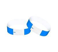 Chstarina 100 Piezas Pulseras Papel HDPE, Pulseras Identificativas, Pulseras Papel para Eventos, Pulseras Seguridad y Control, Pulseras de Papel HDPE para Eventos, Fiestas, Festivales (Azul)