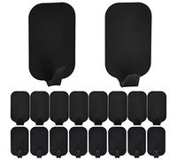 Chstarina 16 Piezas Ganchos Adhesivos, Ganchos de Pared Acero inoxidable, Gancho Pared Puerta Colgadores Toallero Perchero para Baños, Dormitorios, Cocinas. (Negro)