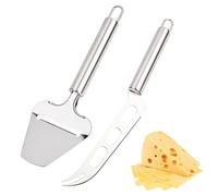 Chstarina 2 pcs Cuchillos para Queso, Cortador de Queso de Acero Inoxidable, Rebanador de Queso para queso blando y queso duro