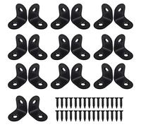 Chstarina 20 piezas Soporte de Esquina,90Grados Corner Brace con Tornillos Acero Inoxidable en forma de L de ángulo recto Soportes de ángulo de metal Resistentes Para Fijo ventanas de muebles de silla