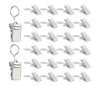 Chstarina 50 Piezas Clips de Cortina, Clips de Gancho de Metal, Pinzas para Cortinas, Argollas para Cortinas, Clips para Cortina de Ducha, Anillas para Cortinas, Fotos, Decorativas, Hogar, Balcones