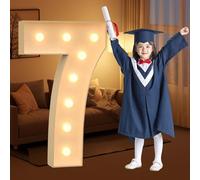 CHSUFBTY Kit de Letras de Neón Gigantes Precortadas en Tablero de Espuma, Ideal for Fiestas de Cumpleaños, Graduaciones, Bodas y Baby Showers.(7,70cm/28in)