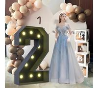 CHSUFBTY Letras de Neón Grandes for Decoración, Letras Iluminadas con Marco de Espuma Precortado, Adecuadas for Cumpleaños, Graduaciones, Aniversarios de Bodas y Decoraciones de Fiestas.(2,70cm/28in)