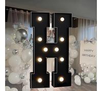 CHSUFBTY Letras Grandes Iluminadas, Letras de Neón for Decoraciones, Adecuadas for Cumpleaños, Graduaciones, Aniversarios de Bodas y Decoraciones de Fiestas.(H,120cm/47in)