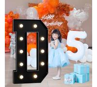 CHSUFBTY Marcos de Letras de Neón de Espuma Precortados, Letras Grandes Iluminadas for Bodas, Compromisos, Propuestas y Decoraciones for Fiestas.(D,70cm/28in)