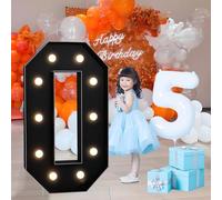 CHSUFBTY Marcos de Letras de Neón de Espuma Precortados, Letras Grandes Iluminadas for Bodas, Compromisos, Propuestas y Decoraciones for Fiestas.(O,120cm/47in)