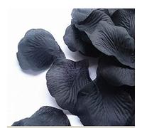 CHSYOO 1000 x Artificial Flora Pétalo Rosas Flores Confeti, Decoraciones para Boda Cumpleaños Despedida Soltera San Valentín Propuesta Matrimonio, Negro