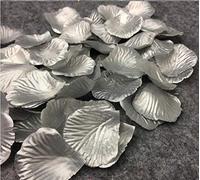 CHSYOO 1000 x Confeti de Flores de pétalos de Flores Artificiales, Decoraciones para Bodas, cumpleaños, Despedidas de Soltera, propuesta de San Valentín, Plata