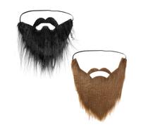 CHSZSH 2 Piezas De Barba De Maquillaje, Divertida Barba Falsa, Barba Falsa Con Banda Elástica, Accesorios Para Barba De Rendimiento