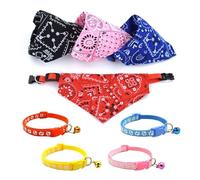 CHSZSH Bandana para Cachorros De 4 Piezas, Collar para Mascotas De 4 Piezas, Bandana Ajustable, Bandana para Mascotas, Bandana Triangular para Mascotas