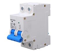 Chtaixi Disyuntor en Miniatura de CC, Aislador de 2 Polos, 500 V, 125 Amperios para Solar Fotovoltaico, Disparo Magnético Térmico, Montaje en Riel DIN, Interruptor de (32A)