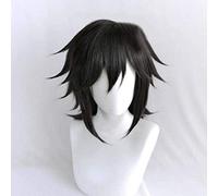 Chtom Anime cosplay peluca alta temperatura resistente a la temperatura demonio Slayer Tomioka Giyuu Coppay Fluffy Anti-Warping Adecuado para Halloween Party Carnival Concierto de la vida nocturna Jue