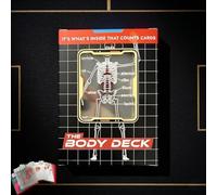 Chu6an6d The Body Deck, cartas de juego de esqueleto humano, herramienta de estudio de anatomía transparente, baraja de póquer educativa, tarjetas de plástico impermeables para estudiantes de medicina
