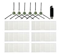 Chuancheng 13 piezas de repuesto de filtro para Lefant M210 M210P M210S M210B M213 M213S M2 robot aspirador para OKP Life Robovac K2 K3 K3A K4 K5 robot aspirador 6 filtros HEPA, 6 cepillos laterales