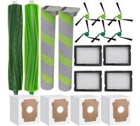 Chuancheng 18 accesorios combinados 705 para iRobot Roomba Max 705 Combo/706 Combo Robot Aspirador, 2 cepillos principales, 2 trapeadores de rodillo, 4 filtros, 6 cepillos laterales, 4 bolsas de polvo
