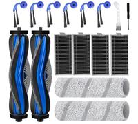 Chuancheng Paquete de 16 kits de accesorios para aspiradora Ecovacs Deebot X11 OmniCyclone/X11 Pro Omni/X11 Pro/X11, piezas de repuesto, 2 cepillos principales, 2 rodillos de fregona, 6 cepillos