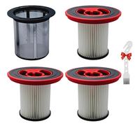 Chuancheng Paquete de 4 filtros 12040193 para aspiradoras inalámbricas Bosch Unlimited Series 7 BKS711XXL, BBS711W, BBS712A, BCS711GB, BKS711MALL de acero inoxidable