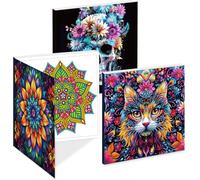 CHUANFU 3 Piezas Mandalas Colorear Adultos, 20 x 20 cm Libros para Colorear