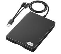 Chuanganzhuo Disquete externo USB de 3,5 pulgadas, portátil, 1,44 MB FDD para PC Windows 98SE/7/8/10/11, no requiere controlador adicional, Plug and Play, color negro