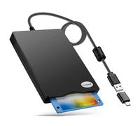 Chuanganzhuo Unidad de Disquete Externa USB portátil de 3.5" 1.44MB FDD para PC Windows 2000/XP/Vista/7/8/10 o Mac, no Requiere Controlador Adicional, Plug and Play, Negro