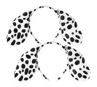 Chuangdi 2 Diademas de Orejas Animal Tocados de Maquillaje Accesorios Disfraz para Adulto Carnaval Víspera Todos los Santos (Dálmata)