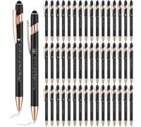 Chuangdi 48 bolígrafos con citas cristianas con punta de lápiz capacitivo, versículo de la Biblia, bolígrafos de tinta negra para escribir bolígrafos motivacionales de metal, pantalla de escritura