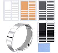 Chuangdi 8 Hojas de Ajustador de Talla de Anillo Invisible para Fijar Anillos Anchos, 152 Piezas Totalmente, 4 Colores, 2 Tipos de Espesor