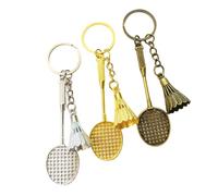 CHUANGOU 3 piezas Llavero de bádminton,Colgante de Mini Llavero,para Amante de los Deportes.