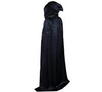 CHUANGOU Capa de Halloween negra de vampiro, unisex, para Halloween, carnaval, disfraz de cosplay, con capucha